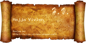 Hejja Vivien névjegykártya